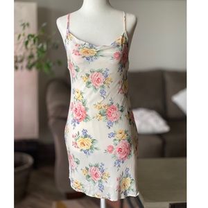 Cowl Neck Floral Mini Dress
